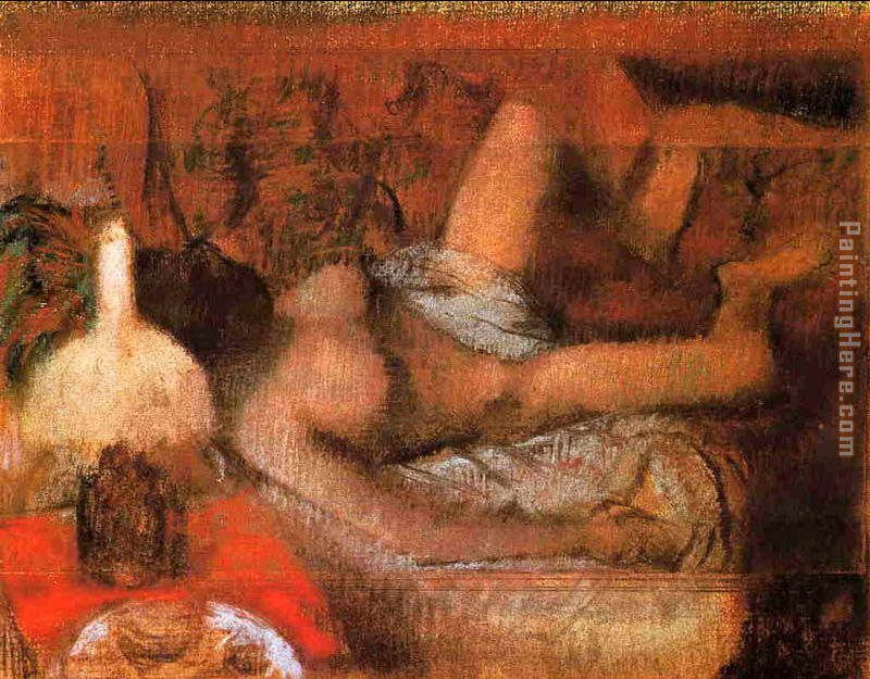 Reclining Nude painting - Edgar Degas Reclining Nude art painting